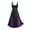 Purple, variant on GaThRRgYP Women's Mysterious Gothic Lace Dress,Women's Plus Size Lace Up Gothic Short Sleeve Shaping with Straps Long Dress Green M