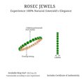 thumbnail image 3 of Emerald Floating Eternity Gold Ring (1.50 CT, AAA Quality), 14K Rose Gold, US 8.50, 3 of 4