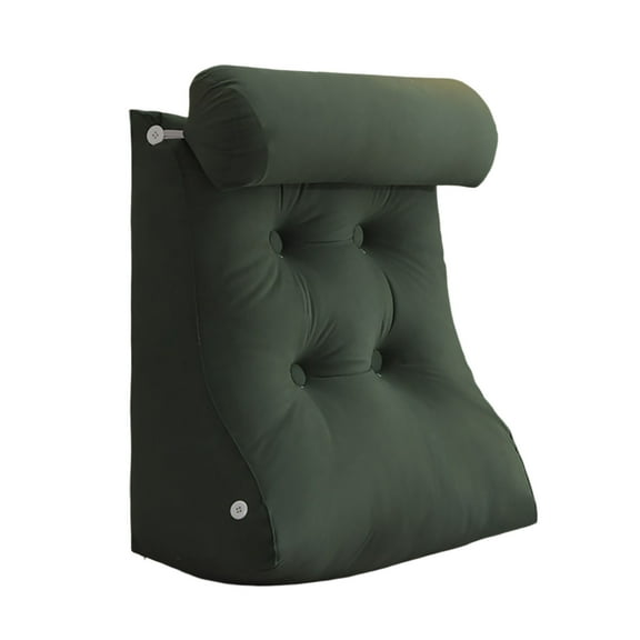 Triangular Bed Wedge Pillow with Adjustable Neck Support - Ergonomic Headboard Backrest for Reading, Watching TV & Gaming - for Beds, Sofas & Floor Lounging 21.6"x17.2"x10.2"