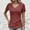 Wine, variant on Elvqul Blouses for Women Casual Tops Short Sleeve Solid Color Fashion Ladies T Shirts Hot Pink