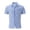 Blue, variant on Hpapadks Mens Shirts Summer Yarn Dyed Striped Lapel Button Down Short Sleeve Tops Beach Dress Shirts for Men Black L
