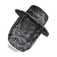 thumbnail image 2 of Polyester Hommes Chapeau de Seau Portable Respirant Pliable Mode Accessoire Poisson Alpinisme Coloré Élégant Réglable Coupe-Vent Randonnée Pêche Casquette Noir Gris, 2 of 9
