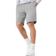 Hat and Beyond Men's Lightweight Brushed Fleece Elastic Sweat Shorts with Pockets