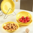 thumbnail image 7 of Nkmbld 4PCS Reusable Lightweight Dessert Plates Plastic Serving Trays for Party Dinner Plates Dishwasher Plastic Plates for Fruits, Snack, Pasta, Cake, Dessert, Brown, 7 of 7