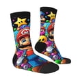 thumbnail image 3 of Lsque Mario Printed Men's Crew Socks, Soft Durable Breathable Moisture-Wicking with Odor Control Cotton socks, 3 of 7
