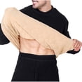 thumbnail image 4 of Lovzfmll Men's Thermal Top with Solid Color Round Neck, Long Sleeve with Heart Pattern and Cotton Padding for Comfortable Base Layer, 4 of 4