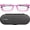 Rectangle / Pink, variant on Always With You ThinOptics Reading Glasses - Ultra Thin and Lightweight Readers with Case - Special Edition Colors - Rectangle Pink 2.5x