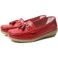 thumbnail image 6 of CHICVOMEY Womens Classic Genuine Leather Platform Loafers Casual Comfort Slip-On Boat Shoes with Soft Sole Driving Walking Moccasins Dress Shoes, 6 of 6