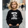 thumbnail image 3 of Cute But Feral Raccoon Funny Sweatshirt for Youth and Toddler Boys and Girls Black Sweatshirt 4T, 3 of 5
