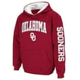 thumbnail image 2 of Youth Colosseum Crimson Oklahoma Sooners 2-Hit Team Pullover Hoodie, 2 of 4