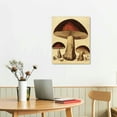 thumbnail image 2 of ONETECH  Vintage Mushroom Botanical Wall Art Painting, Rustic Vintage Mushroom Canvas Poster  Wall Decor for Living Room, Bedroom, Office, Dining Room, 2 of 4