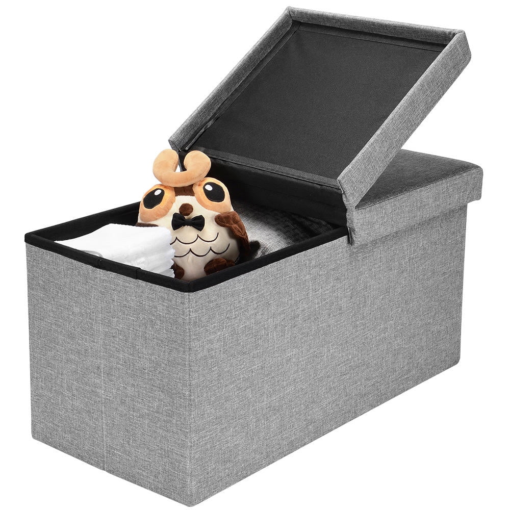 30" Folding Storage Ottoman with Smart Lift Top, Foot Rest Stool Table