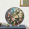 thumbnail image 4 of Yayeee Wall Clock Battery Operated 9.5" Silent Quartz Non-Ticking for Living Room Decor, Floral Garden, 4 of 8