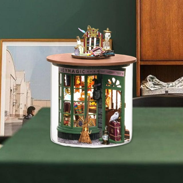 Casa ñecas en miniatura de madera DIY Perfecl modelo estilo D