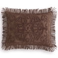 thumbnail image 1 of Beatrice Home Fashions Medallón Chenille Colcha Estándar Sham Chocolate, 1 of 3