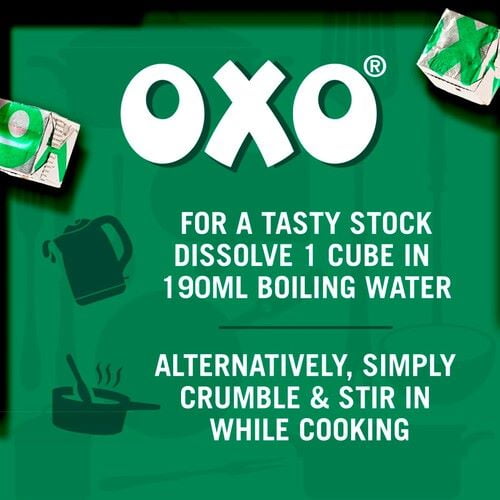 OXO 12 Vegetable Stock Cubes 71 g (Pack of 12, Total 144 Cubes