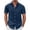 Blue, variant on Men's Button Down Shirt Short Sleeve Turndown Solid Color Casual Breathable Tops Summer Business Dress Shirt Light Blue XL