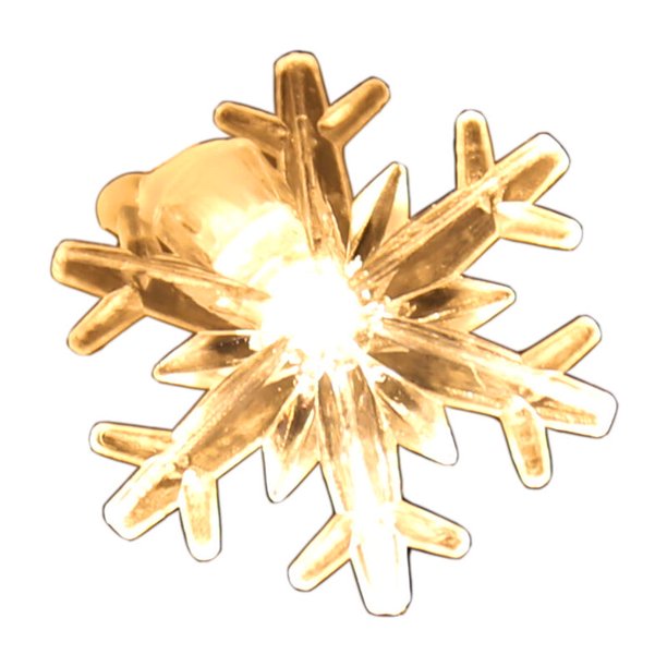 Cadena de luces LED con forma de copo de nieve, luces LED de colores pequeñas, luz de estrella, caja de batería, cadena de luces intermitentes de color cálido - 6 40 metros modelo de batería de luz