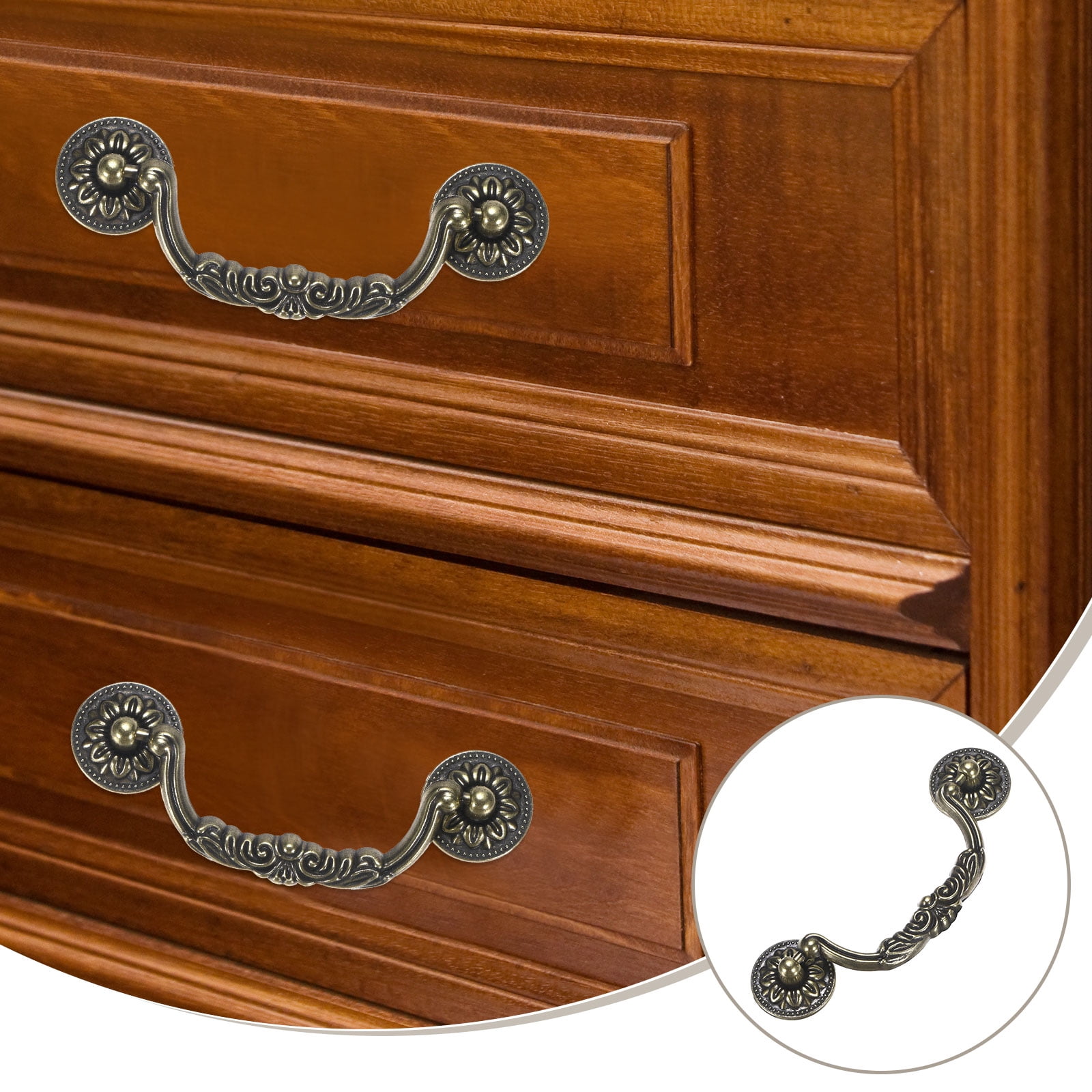 Uxcell 10-Pack Oil Rubbed Bronze Cabinet Knobs, 4.9" Long Rustic Zinc Alloy Bronze Knobs Handles [Bronze]