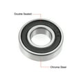 thumbnail image 2 of Uxcell Deep Groove Ball Bearing Double Sealed P6 Z1 Bearings Metal Silver Tone 2pcs 0.39''x0.87''x0.24'', 2 of 4