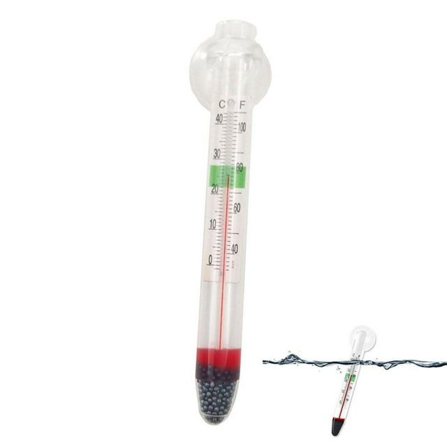 Thermomètre Vertical Flottant Numérique pour Aquarium avec Réservoir d'Aspiration Tasse Poisson