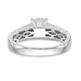 thumbnail image 5 of 14K White Gold Ring Band Engagement Semi Mount center Stone Mounting Round Diamond, 5 of 8
