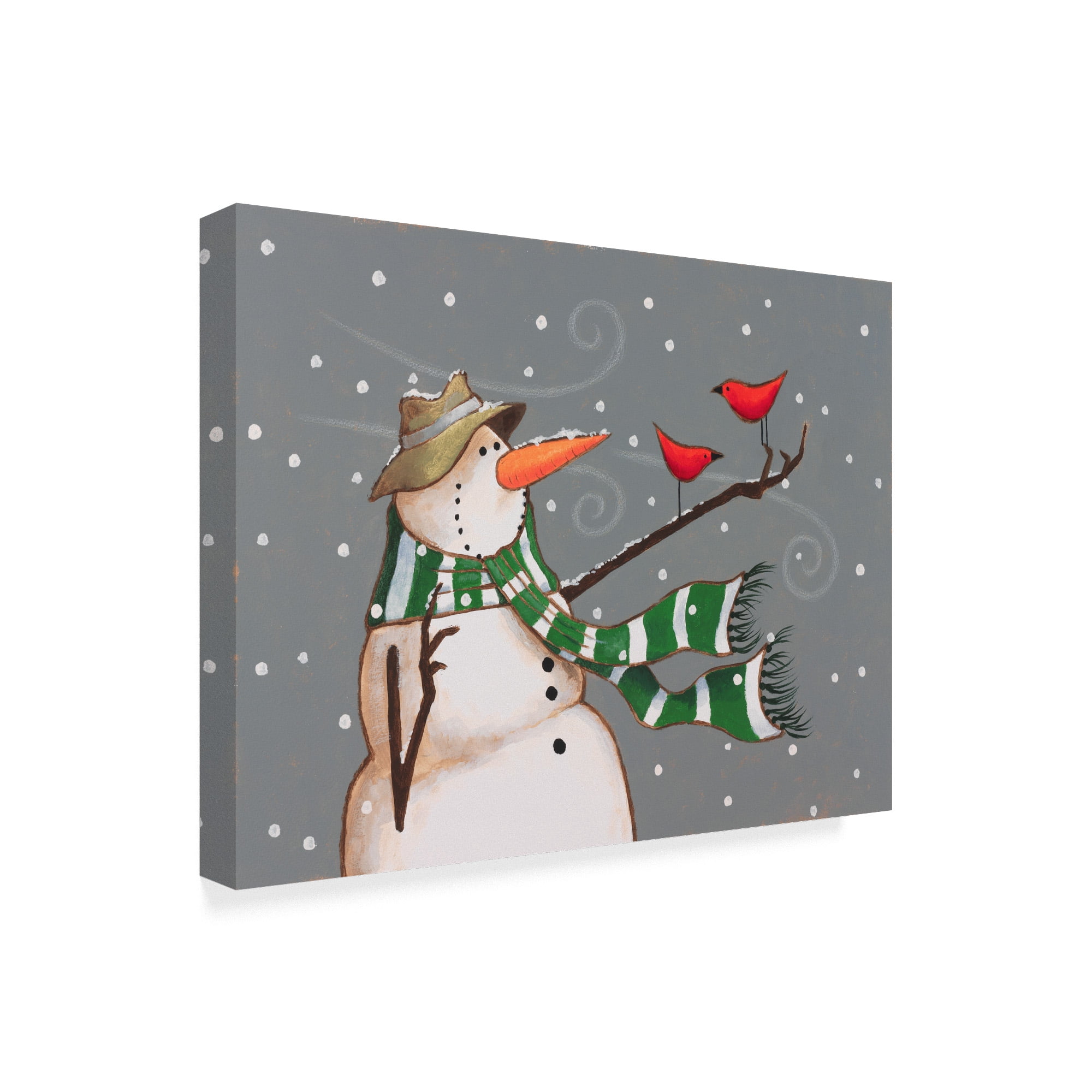 Trademark Fine Art 'Snowman Scarf' Canvas Art by Margaret Wilson