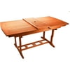 Wood Dining Table With Pop-Up Leaf