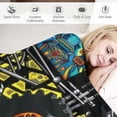 thumbnail image 3 of Nawypu Monster Cartoon Car Pattern Truck Throw Blanket Soft Bed Bedding Warm Cozy Plush Flannel Blankets Gifts for Kids Boys Teens Men, Sofa Couch Bedroom Home Decor, 3 of 6