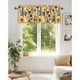 thumbnail image 6 of Rod Pocket Window Valances Watercolor Cactus Sunflower Flower Leaves Short Kitchen Curtains Vintage Plant Window Treatment Drapes for Bedroom Bathroom Living Room 54x18In,1 Panel, 6 of 7