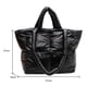 thumbnail image 4 of Bolsos Acolchados Algodón A Cuadros Invierno Bolsos Hombro Gran Capacidad para Mujer (negro), 4 of 9