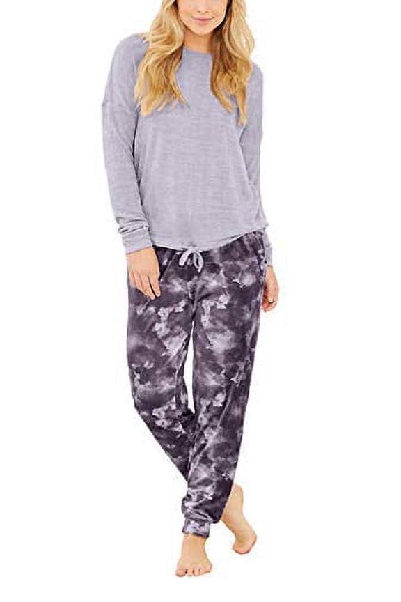 Three Dots Ladies' Pajama Set (Storm/Blue Cloud, Large)