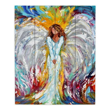 Latitude Run 'Angel Watching Over Me' Painting Print Plaque