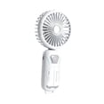 thumbnail image 2 of Ventilador portátil de mano, ventilador de escritorio, plegable, recargable, pequeño ventilador personal de refrigeración Blanco, 2 of 9