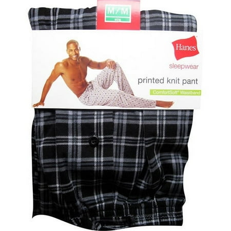 Hanes - Big Men's Printed Knit Sleep Pant, Size 2XL