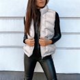 thumbnail image 4 of Women's Sleeveless Vest Jacket, Solid Color Cotton Zip Front Top, Casual Short Length Tank Style Outerwear, Lightweight Layering Piece, Comfortable Vest with Pocket Grey L, 4 of 6
