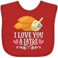 thumbnail image 3 of Inktastic Hanukkah Funny Latke Girls Baby Bib, 3 of 4