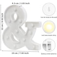 thumbnail image 2 of LED Letter Lights Light Up Letters Sign for Night Light Wedding/Birthday Party Battery Powered Christmas Lamp Home Bar Decoration (Symbol &), 2 of 6