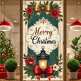 thumbnail image 2 of Festive Design Christmas Holiday Banner with Gingerbread Man Winter Scene for Home Decoration Party Celebration Indoor Event, 2 of 9