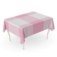 thumbnail image 1 of LADDKE White Pink Gingham from Rhombus Squares for Plaid Printing Pattern Tablecloths Dresses Tablecloth Table Desk Cover Home Party Decor 52x70 inch, 1 of 1