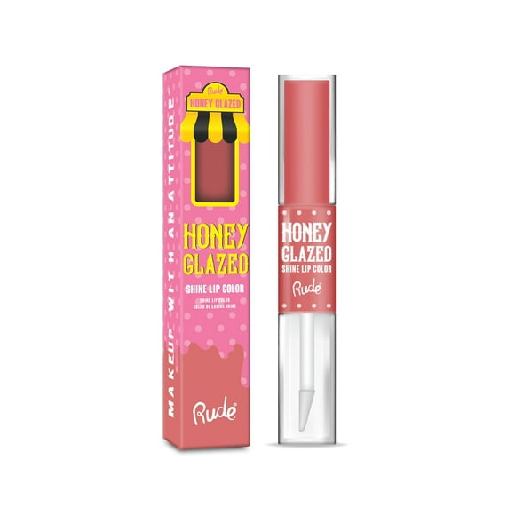 RUDE Honey Glazed Matte Ultra Shine Lip Gloss Color (relleno de gelatina)