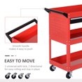 thumbnail image 4 of HOMCOM Chariot à Outils Roulant avec Roues Plateaux de Rangement pour Garage Entrepôt Rouge, 4 of 10