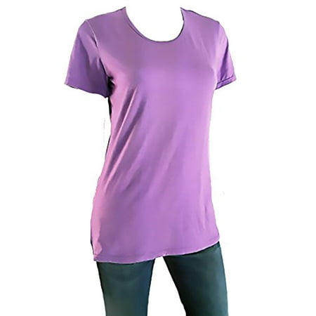 32 Degrees Weatherproof Womens Cool Tee Short Sleeve COLOR:H.DP LAVENDER SIZE:L