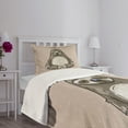 thumbnail image 5 of Ambesonne Sloth Quilted Bedspread Set 2 Pcs, Cartoon Sloth Meditates, Twin Size, Warm Taupe Sage Green, 5 of 6