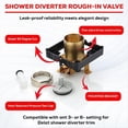 thumbnail image 5 of R10000 UNBX Shower Valve Body, for Shower Faucet Decoration Kit, Bathroom Concealed Valve Diverter, 5 of 6