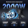 thumbnail image 6 of RFN Warrior Youth SX-E2 Electric Dirt Bike - MAX 2000W Powerful Brushless Motor - 28 mph Top Speed | 26-Mile Range & Off-Road eBike for Teens and Adults, 6 of 8