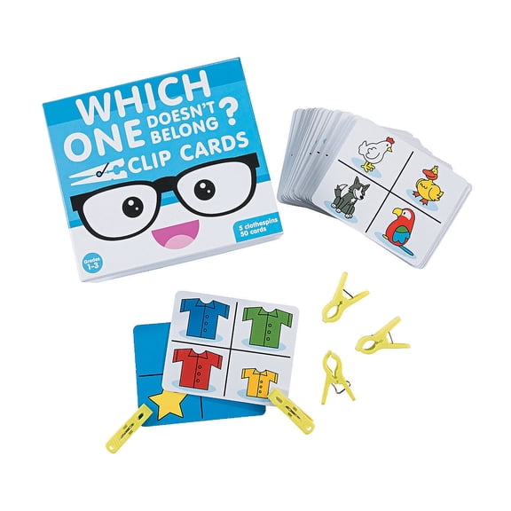 WHICH ONE DOESN'T BELONG? CLIP CARDS - Educational - 51 Pieces