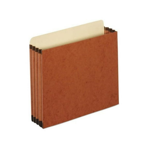 File Cabinet Pockets 3.5" Expansion, Letter Size, Redrope, 10/Box