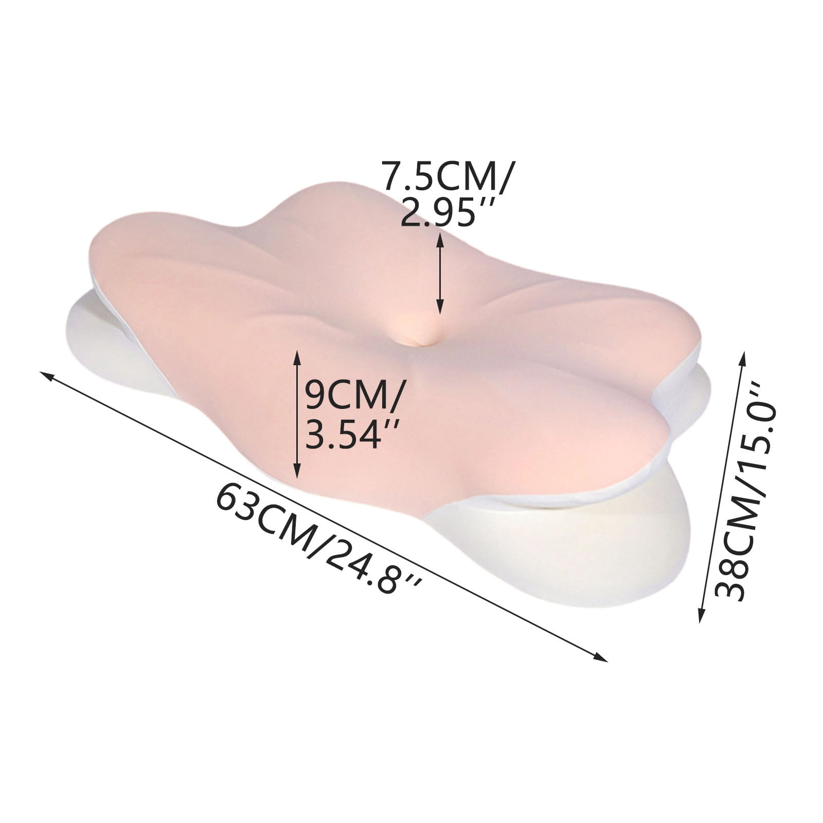 Flower Shaped Ergonomic Cloud Cervical Pillow, Neck Pain Relief Bed Pillow for Side Back Stomach Sleepers, Breathable Anti-Pilling Soft Sleeping Pillow