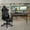 Gray, variant on BizChair Racing Reclining Leather Gaming Desk and Chair Set with Cup Holder and Headphone Hook, Black/ Gray